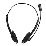 hudiemm0B Wired Headphone, Noise Reduction 3.5mm Wired Heavy Bass Stereo Headphone Headset with Mic Compatible with PC Black