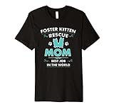 Cute Foster Kitten Rescue Mom Cat Adoption Premium T-Shirt