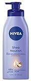 NIVEA Shea Nourish Body Lotion, Dry Skin Lotion with Shea Butter, 16.9 Fl Oz Pump Bottle