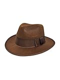 Nicky Bigs Novelties Adult Black Gangster Hat - Mobster Felt Panama Fedora Hats - Gatsby Halloween Costume Accessory, Brown, Large