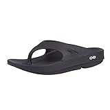 OOFOS OOriginal Sandal, Black - Men’s Size 7, Women’s Size 9 - Lightweight Recovery Footwear - Reduces Stress on Feet, Joints & Back - Machine Washable