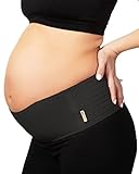 AZMED Maternity Belly Band for Pregnant Women - Breathable Pregnancy Belly Support Band for Abdomen, Pelvic, Waist, & Back Pain - Adjustable Maternity Belt - Belly Band Pregnancy Support (Black)