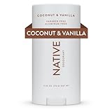 Native Deodorant | Natural Deodorant for Women and Men, Aluminum Free with Baking Soda, Probiotics, Coconut Oil and Shea Butter | Coconut & Vanilla