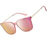 DUCO Retro Round Sunglasses for Women Vintage Polarized Woman Shades Lightweight PC Frame UV400 Protection Sun Glasses W016