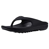 shevalues Orthopedic Sandals for Women Arch Support Recovery Flip Flops Pillow Soft Summer Beach Shoes, Black 38