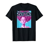 Barbie Afro Doll Classic Fit T-Shirt: Adult Round Neck, Black, Short Sleeve, Cotton-Polyester