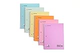 Mintra Office Spiral Notebooks - Pastel, College Ruled, 6 Pack, For School, Office, Business, Professional,70 Sheets