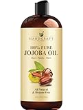 Handcraft Blends Jojoba Oil - Cold-Pressed 16 Fl Oz - 100% Pure and Natural - Premium Grade Carrier Oil for Skin and Hair - Hair and Body - Massage - Hexane-Free - Hair Relaxer for Tight Curls