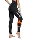BALEAF Women's Winter Riding Pants Full Seat Breeches Fleece Horse Equestrian Tights Horseback Leggings Pockets Black M