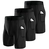 Niksa Compression Shorts Men 3 Pack, Compression Underwear for Men Athletic Shorts, Running Workout Fitness Shorts