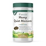 NaturVet Quiet Moments Calming Aid Dog Supplement, Helps Promote Relaxation, Reduce Stress, Storm Anxiety, Motion Sickness for Dogs (Quiet Moments Plus Hemp, 180 Soft Chews)