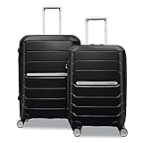 Samsonite Freeform Hardside Expandable Luggage with Spinners | Black | 2PC SET (Carry-on/Large)