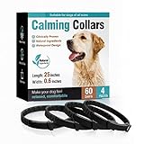 Calming Collar for Dogs 4 Packs Anxiety Relief Dog Pheromone Collar 60 Days Sustained Release Pheromone Separation Anxiety Stress 25 Inches Size Flexible Adjustable Fits All Small, Medium Large Dog