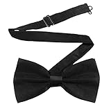Medsuo Adjustable Bowtie, Men BowtiePre-Tied Bow Tie for Parties (Black)