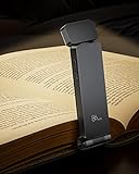 86lux Reading Light, Rechargeable Book Light for Reading in Bed, Ultralight Clip-on LED Bookmark Lamp with 3 Amber Colors & Stepless Dimming for Night Reading for Book Lovers, Kids, Grey