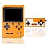 Anyando Handheld Game Console, Portable Retro Video Game Console with 500 Classical FC Games, 3.0-Inches Color Screen, 1020mAh Rechargeable Battery Support for Connecting TV and Two Players(Orange)