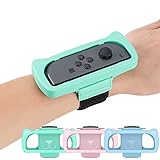 Wristband for Just Dance 2023 2022 2021 2020 2019 Switch, ID CHINSION Adjustable Elastic Straps for Nintendo Switch Dance Games for Adults Teens and Kids, Blue Pink and Green
