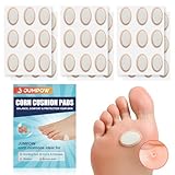 JUMPOW Corn Cushions Callus Pads - Prevention or Pain relif from Calluses, Corns, Blisters, Heel Frictions, Reusable, Self-Stick Corn Removers for Max Comfort and Protection Feet Toes(54 Counts)