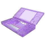 eXtremeRate Clear Atomic Purple Replacement Full Housing Shell for Nintendo DS Lite, Custom Handheld Console Case Cover with Buttons, Screen Lens for Nintendo DS Lite NDSL - Console NOT Included