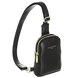 INICAT Small Crossbody Sling Bag Faux Leather Fanny Pack Purses for Women(No Touchscreen-Black)