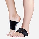 Copper Fit Health Unisex Arch Relief Plus with Built-In Orthotic Support, Black