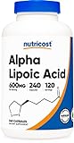 Nutricost Alpha Lipoic Acid 600mg Per Serving, 240 Capsules - Gluten Free, Vegetarian Capsules, Soy Free & Non-GMO