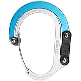 GEAR AID HEROCLIP Carabiner Clip and Hook (Small) for Purse, Stroller, and Backpack, Blue Steel