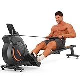 YOSUDA Magnetic Rowing Machine 350 LB Weight Capacity - Foldable Rower for Home Use with LCD Monitor, Tablet Holder and Comfortable Seat Cushion