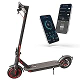 VOLPAM SP06 Electric Scooter, 8.5' Solid Tires, 19 Mph Top Speed, Up to 19 Miles Long-Range, Portable Folding Commuting Scooter for Adults, with Double Braking System and App