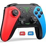 Wireless Switch Controller for Ninetndo Switch/Lite/OLED Controller, Switch Controller with a Mouse Touch Feeling on Back Buttons, Extra Switch Pro Controller with Wake-up,Programmable, Turbo Function