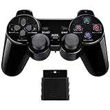 Wireless Controller Gamepad Twin Shock for PS2 Playstation2 (Jet Black)