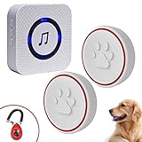 ChunHee Dog Bell for Potty Training Wireless Doggie Door Bell for Dog Puppy Training Sliding Door/Go Outside Doorbell and Waterproof Touch Button