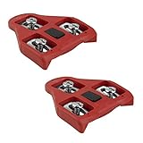 BV Bike Cleats Compatible with Look Delta and Peloton Bike - Adjustable 9 Degree Float System for Ultimate Stability and Power Transfer - Durable Red Metal Cleats for Road and Indoor Cycling Shoes