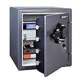 SentrySafe Waterproof and Fireproof Safe Box for Home 1.23 Cubic Feet, 17.8 x 16.3 x 19.3 Inches (exterior), SFW123GDC
