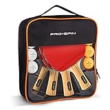 PRO-SPIN Ping Pong Paddles - High-Performance 4-Player Set | Premium Table Tennis Paddles, 3-Star Ping Pong Balls, Compact Storage Case | Ping Pong Paddles Set for Indoor & Outdoor Games