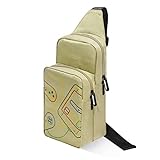 Steam Deck Carrying Bag, Switch/Switch OLED console&Accessories Travel Carrying Case, Mini Retro Console Style Travel Bag, Small Portable Sling Crossbody Shoulder Bag for Hiking Walking Biking (Gold)