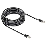 Amazon Basics RJ45 Cat 7 Ethernet Patch Cable, 10Gpbs High-Speed Cable, 600MHz, Snagless, 25 Foot, Black
