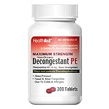 HealthA2Z Decongestant PE 300 Counts | Phenylephrine HCl 10 mg | Maximum Strength | Non Drowsy Nasal & Sinus Congestion Relief Due to Cold & Allergies
