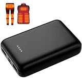 Whsahans 5V 2A Rechargeable Battery Pack for Heated Vest 10000mah Heated Jacket Battery Power Bank for Heated Vests Heated Jackets Heated Hoodies for Men Women(No DC Port, Not Suit for 7.4v)
