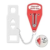 Portable Keypad Door Lock Home Security Travel Lockdown Locker Locks for Additional Safety and Privacy Perfect for Traveling Hotel Home Apartment College, Red