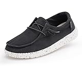 Hey Dude Women's Wendy L Black Size 9 | Women’s Shoes | Women’s Lace Up Loafers | Comfortable & Light-Weight