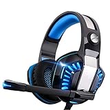 SVYHUOK Gaming Headset for Xbox One,PS4,PC,Laptop,Tablet with Mic,Pro Over Ear Headphones,Noise Canceling,USB Led Light,Stereo Bass Surround for Kids,Mac,Smartphones