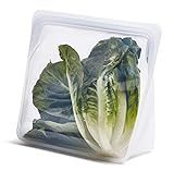 Stasher Reusable Silicone Storage Bag, Food Storage Container, Microwave and Dishwasher Safe, Leak-free, Stand Up - Mega, Clear
