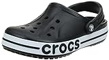 Crocs Unisex-Adult Bayaband Clogs, Black/White, 6 Men/8 Women