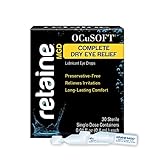 OCuSOFT Retaine MGD Ophthalmic Emulsion - Complete Dry Eye Relief - Soothes Red & Irritated Eyes - 30 Count Preservative-Free Single-Use Containers - 0.01 Fl Oz
