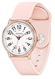 TKIIOER Nurse Watch for Nurse Medical Professionals Students Women Men, 50M Waterproof 12/24 Hour Military Time Luminouse Easy Read Dial, Second Hand Watch for Nursing(Pink)