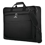 MATEIN Garment Bag for Travel, Large Carry on Garment Bags with Strap for Business, Waterproof Hanging Suit Luggage Bag for Men Women, Wrinkle Free Suitcase Cover for Shirts Dresses Coats, Black