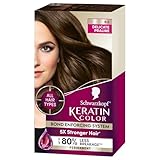 Schwarzkopf Keratin Color Permanent Hair Color, 6.0 Delicate Praline,1 Application-Professionally Inspired Permanent Hair Dye,for up to 80% Less Breakage vs Untreated Hair and up to 100% Gray Coverage