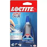 Loctite Super Glue Gel Control, Clear Superglue for Plastic, Wood, Metal, Crafts, & Repair, Cyanoacrylate Adhesive Instant Glue, Quick Dry - 0.14 fl oz Bottle, Pack of 1