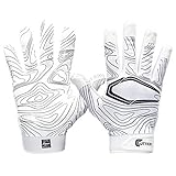 Cutters Game Day Receiver Glvs White Topo YS/YM